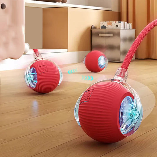 Interactive Smart Cat Toy Ball – Rechargeable Automatic Rolling Toy with Tail