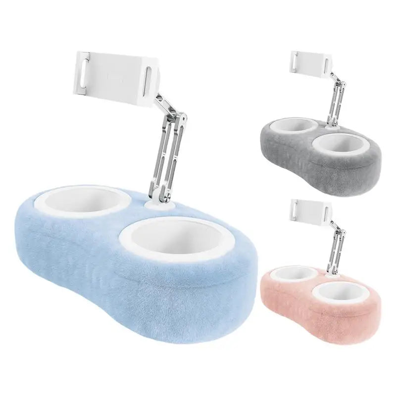 ComfyStand™ | Adjustable Tablet Pillow Stand with Snack Bowls | Compatible with 4.7"-13" Tablets, iPads, and iPhones