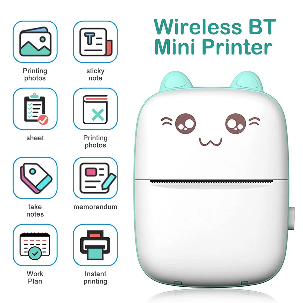 SnapPrint™ Portable Mini Bluetooth Printer for Instant Photo & Note Printing