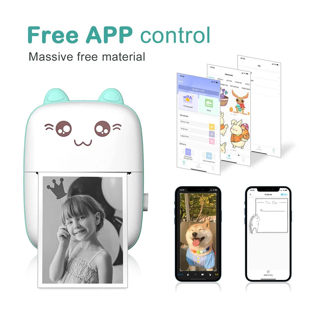 SnapPrint™ Portable Mini Bluetooth Printer for Instant Photo & Note Printing