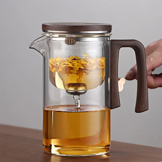 TeaBamboo™ | Hot Small Waist Teapot Glass Automatic Separation Automatic Tea Pot Magnetic