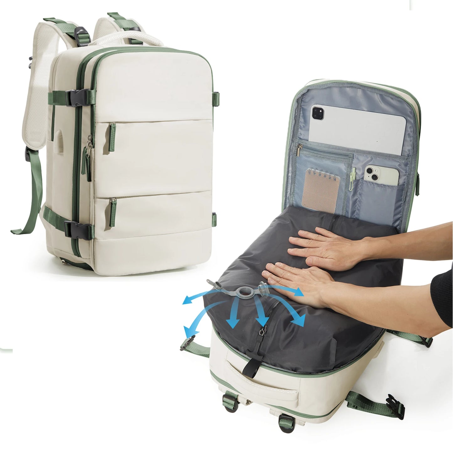 VacPack Pro 60L Compression Travel Backpack with Pump