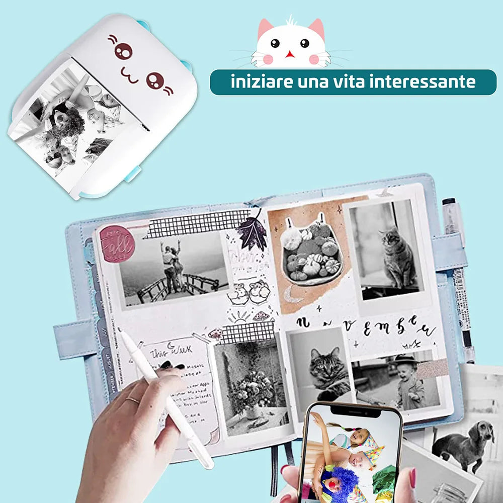SnapPrint™ Portable Mini Bluetooth Printer for Instant Photo & Note Printing