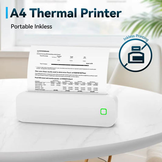 PrintEase: Portable Bluetooth Thermal Mini A4 Printer