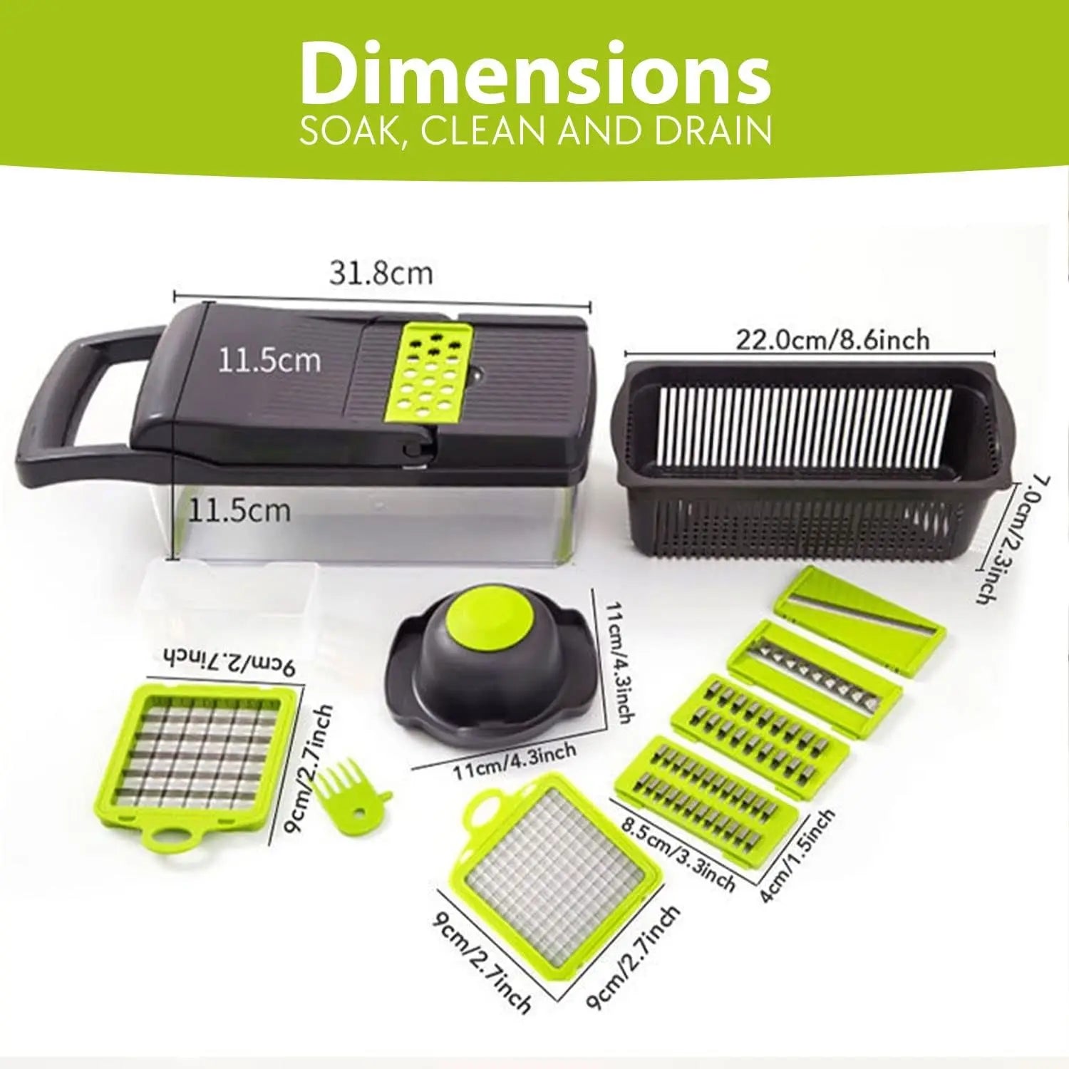 16-in-1 Mandoline Slicer Veggie Food Chopper