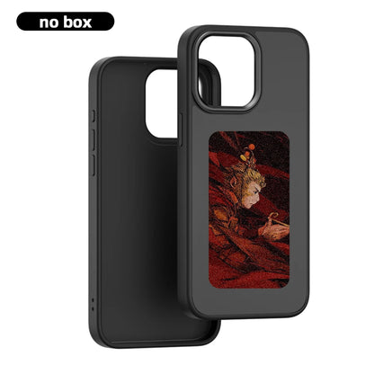 SmartPrint™ NFC DIY Cartoon Ink Phone Case – Customizable iPhone 16/15/14/13 Pro Max Case with Screen Protection