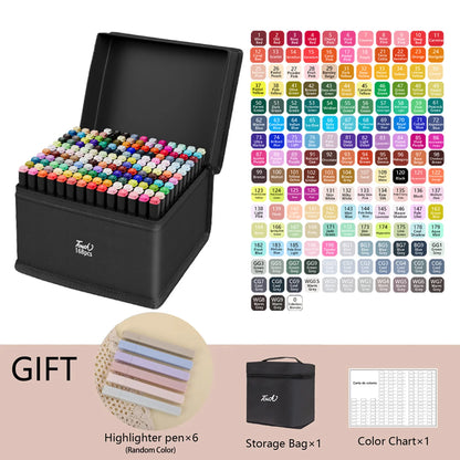 Alcohol-Based Dual Tip Art Markers for Sketching and Illustration