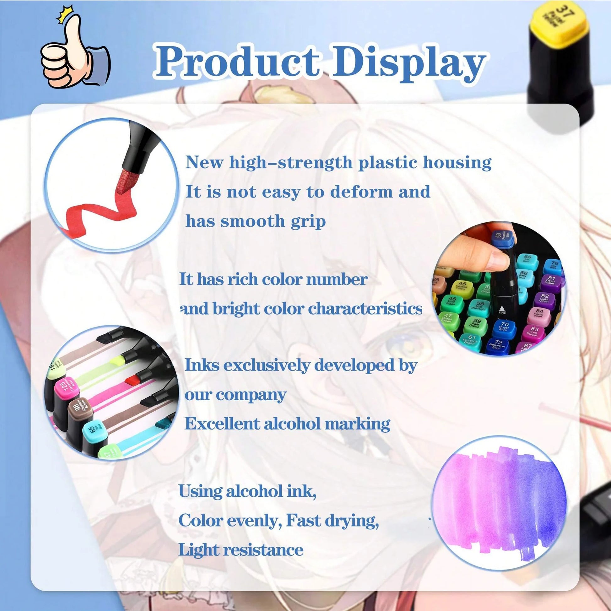 Alcohol-Based Dual Tip Art Markers for Sketching and Illustration