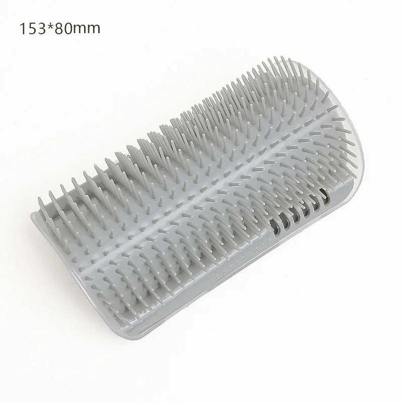 Gray plastic comb on a white background with dimensions 153*80mm.